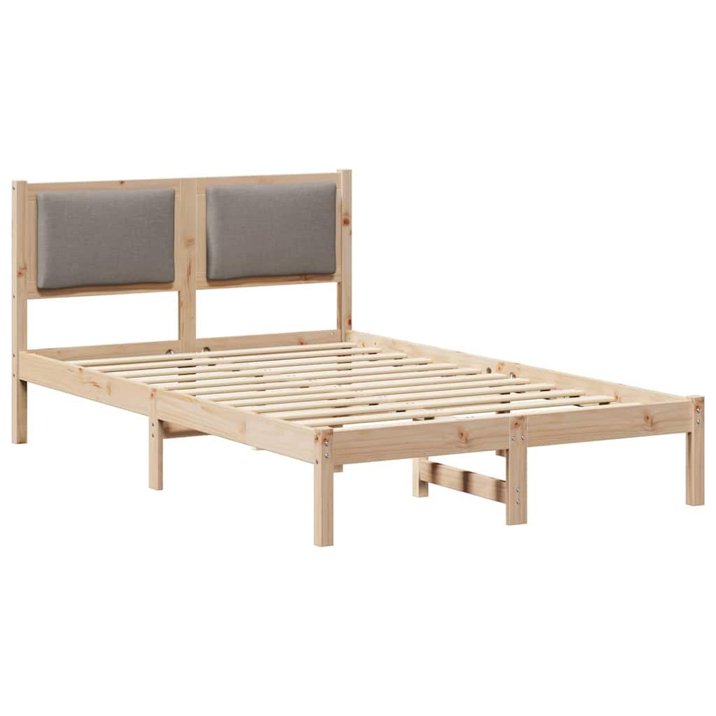 Ramka łóżka Ciemnoszary 120 x 190 cm Lite drewno sosnowe