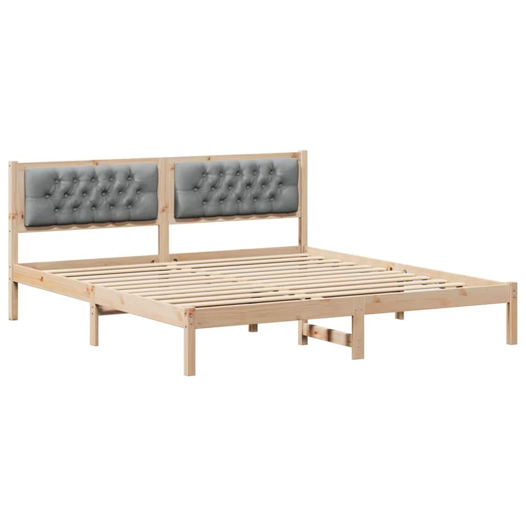 Ramka łóżka Jasnoszary 160 x 200 cm Lite drewno sosnowe