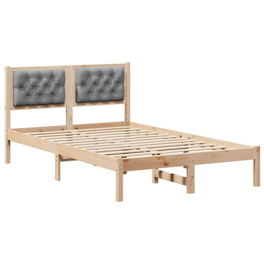 Ramka łóżka Jasnoszary 120 x 200 cm Lite drewno sosnowe