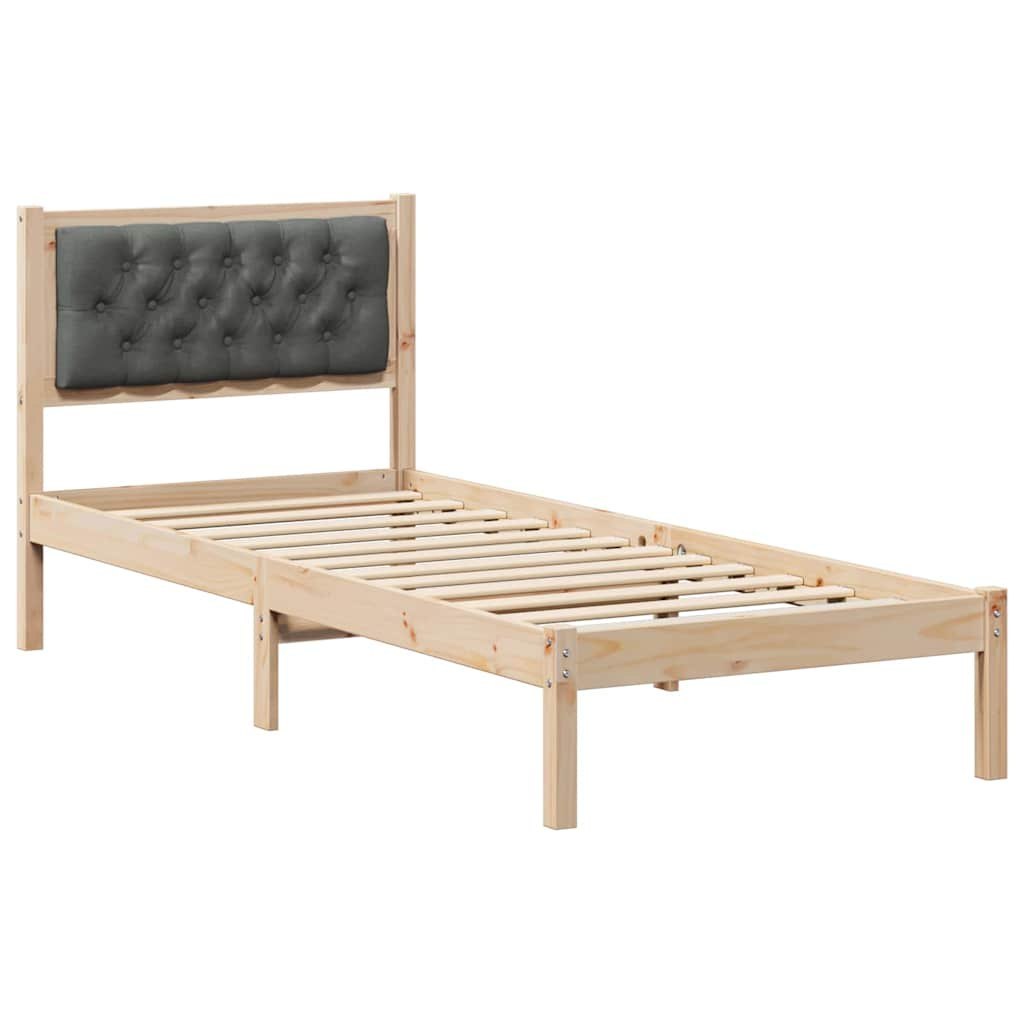 Ramka łóżka Ciemnoszary 80 x 200 cm Lite drewno sosnowe