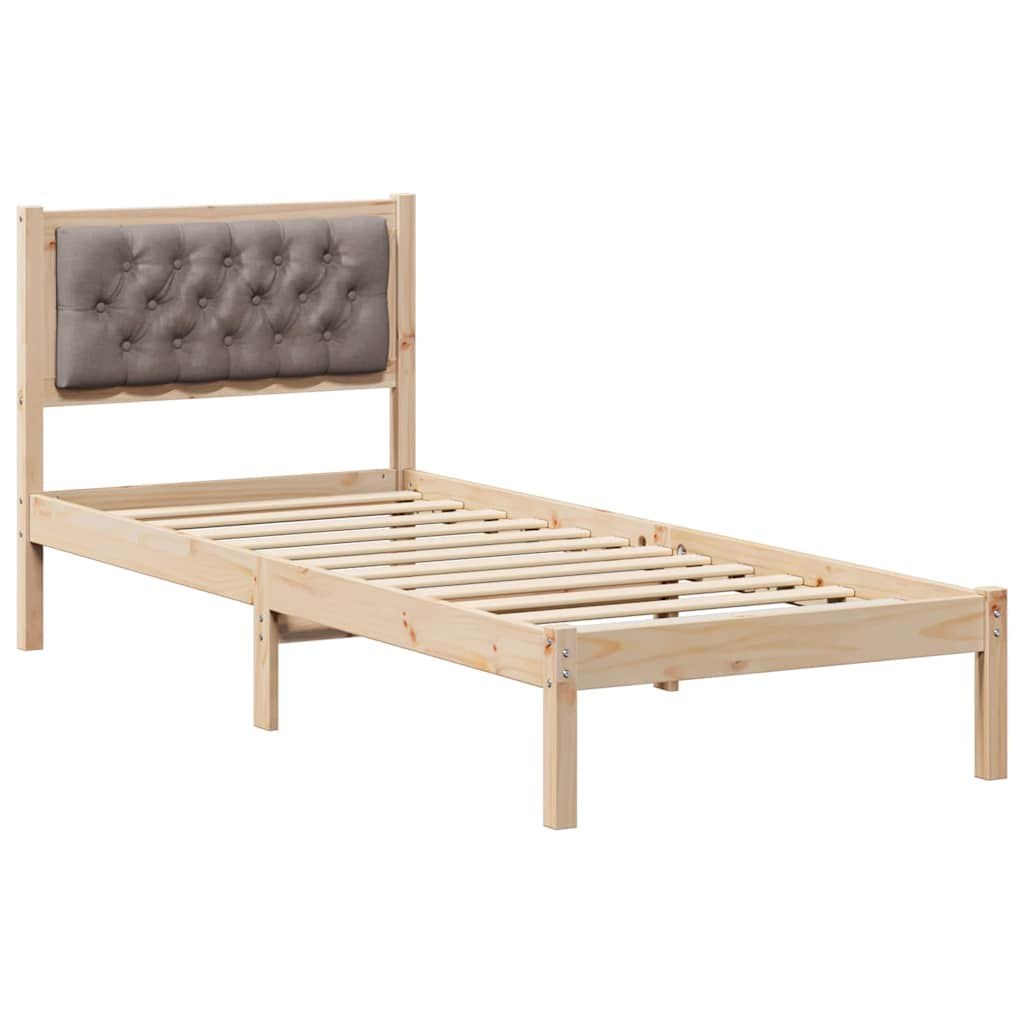 Ramka łóżka Ciemnoszary 80 x 200 cm Lite drewno sosnowe