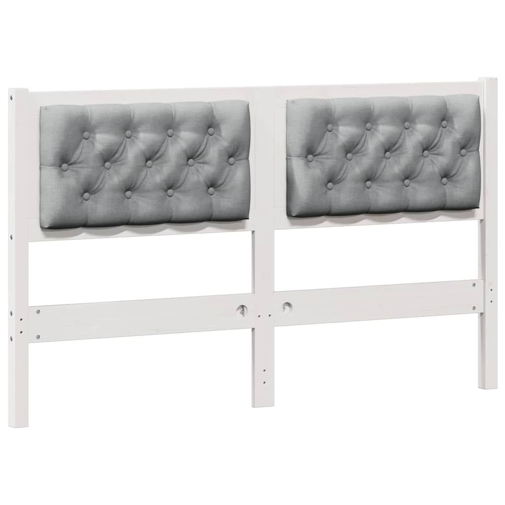 Zagłówek Inny Biały i jasnoszary 150 cm Lite drewno sosnowe