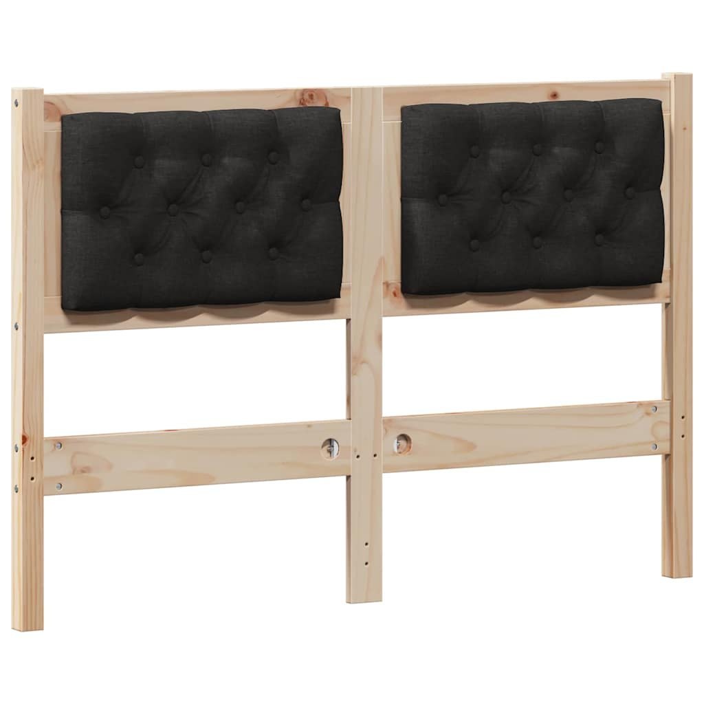 Zagłówek Inny brązowo-czarny 120 cm Lite drewno sosnowe