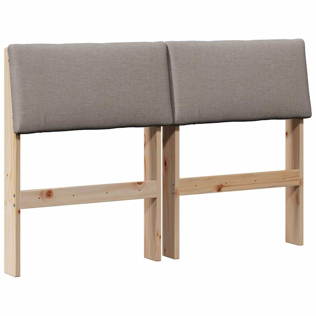 Tapicerowane wezgłowie Ciemnoszary 120 cm Lite drewno sosnowe