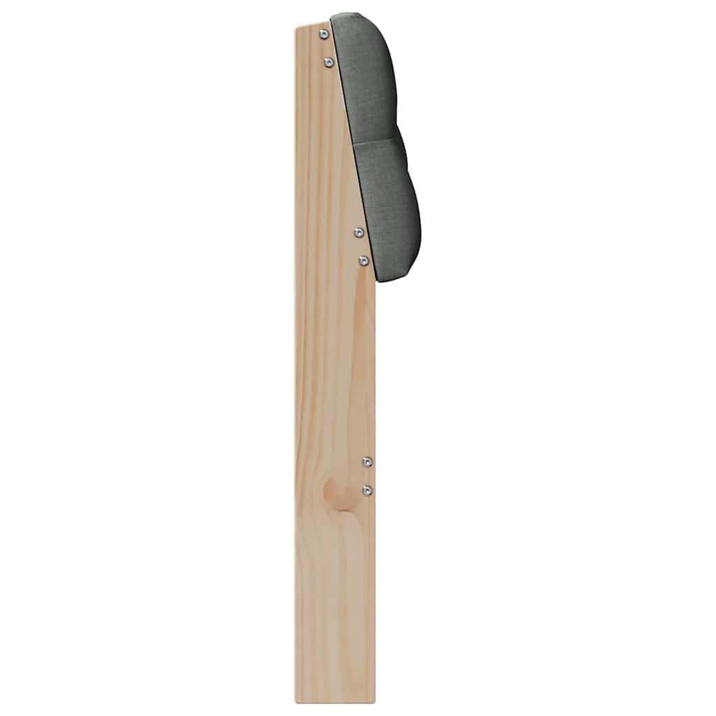 Tapicerowane wezgłowie Ciemnoszary 80 cm Lite drewno sosnowe