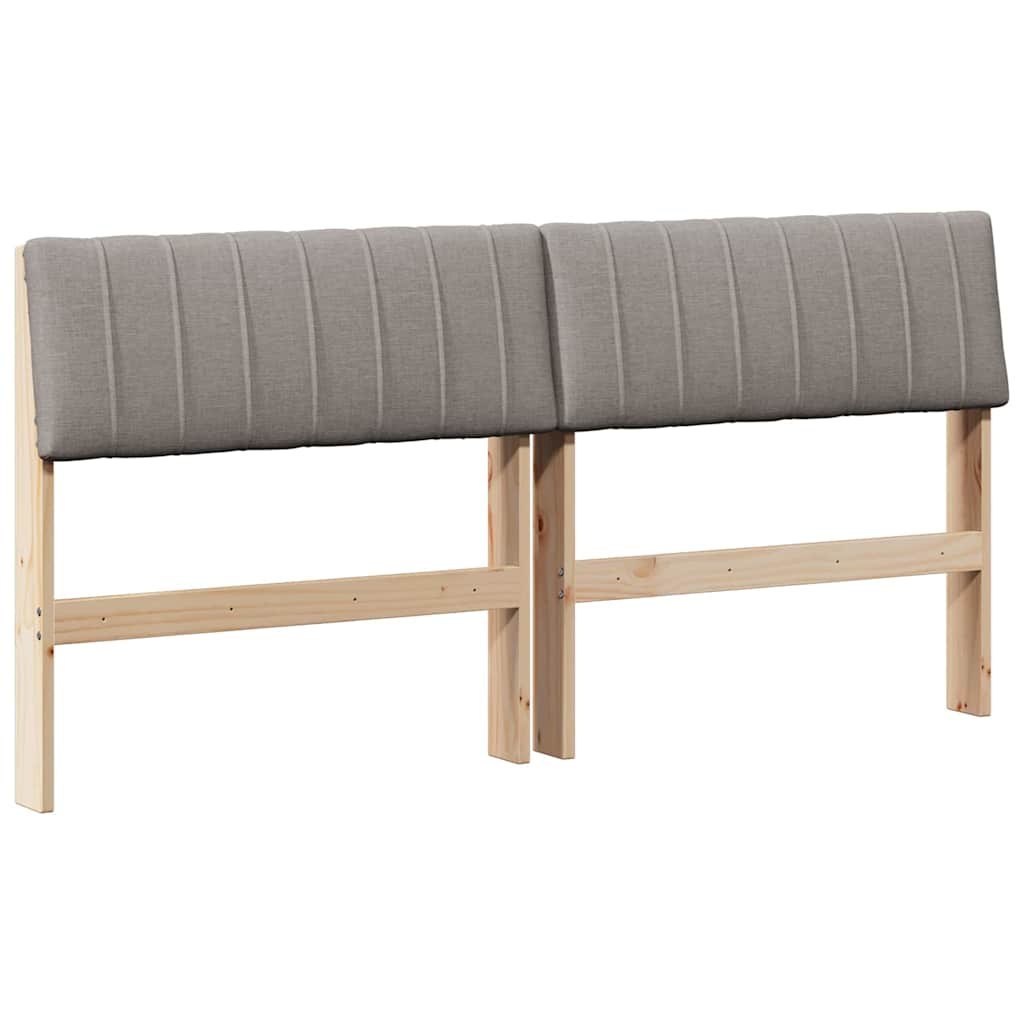 Tapicerowane wezgłowie Ciemnoszary 150 cm Lite drewno sosnowe