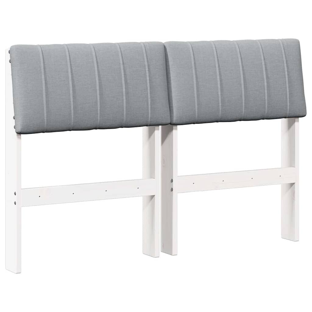 Tapicerowane wezgłowie Jasnoszary 120 cm Lite drewno sosnowe