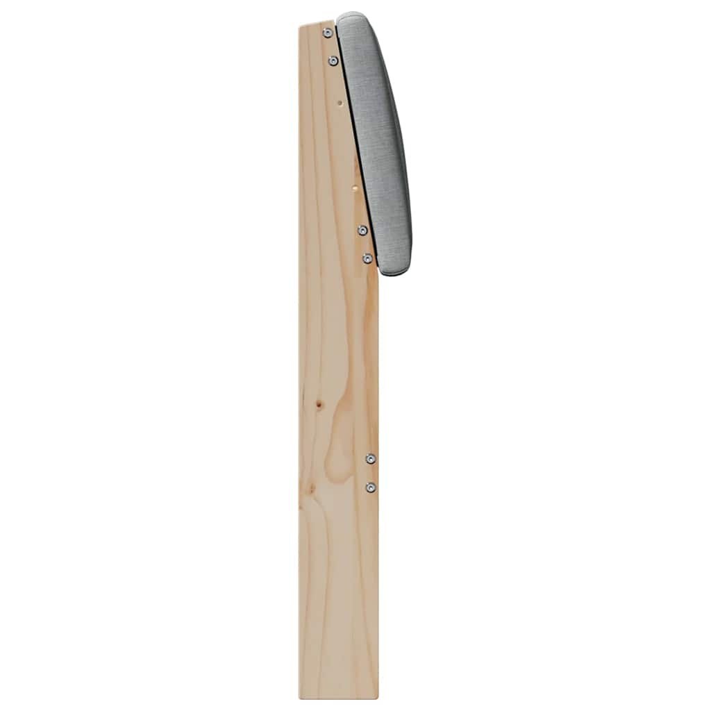 Tapicerowane wezgłowie Jasnoszary 80 cm Lite drewno sosnowe