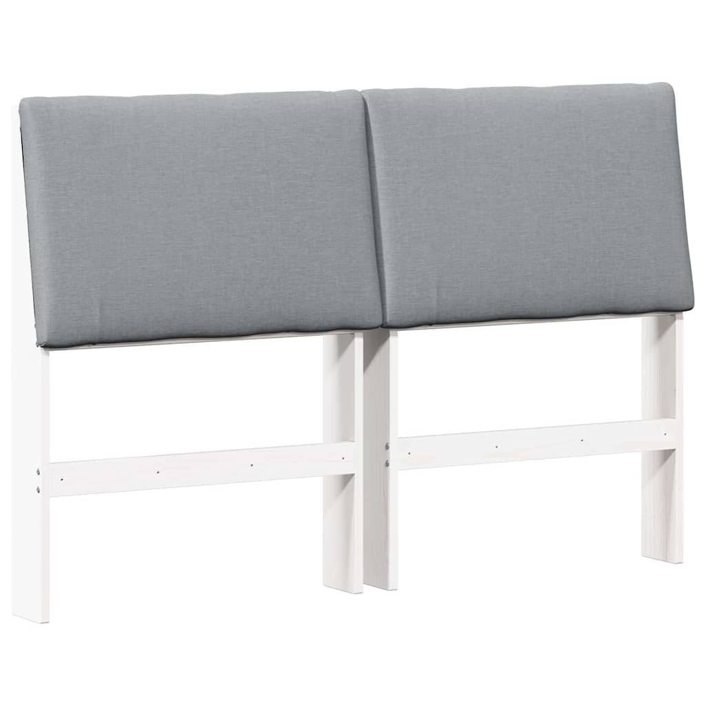 Tapicerowane wezgłowie Jasnoszary 140 cm Lite drewno sosnowe