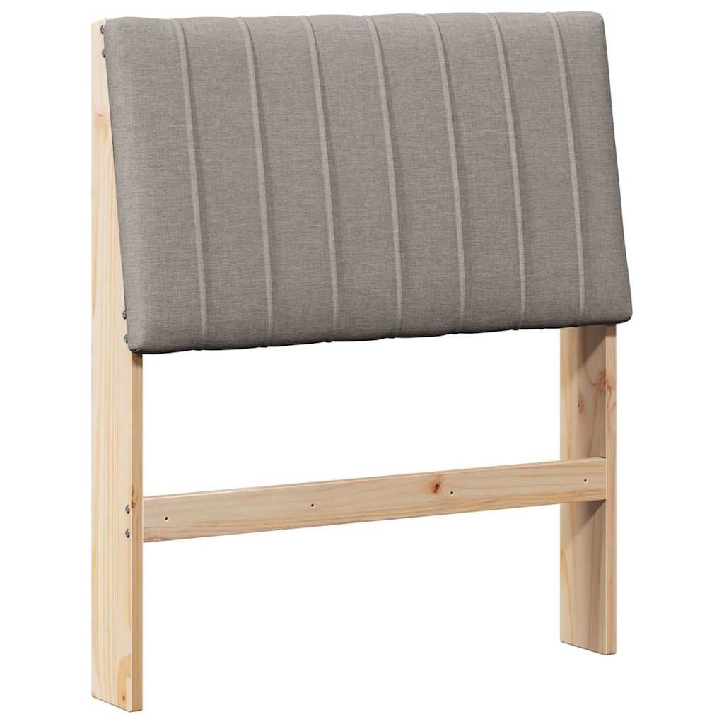 Tapicerowane wezgłowie Ciemnoszary 75 cm Lite drewno sosnowe
