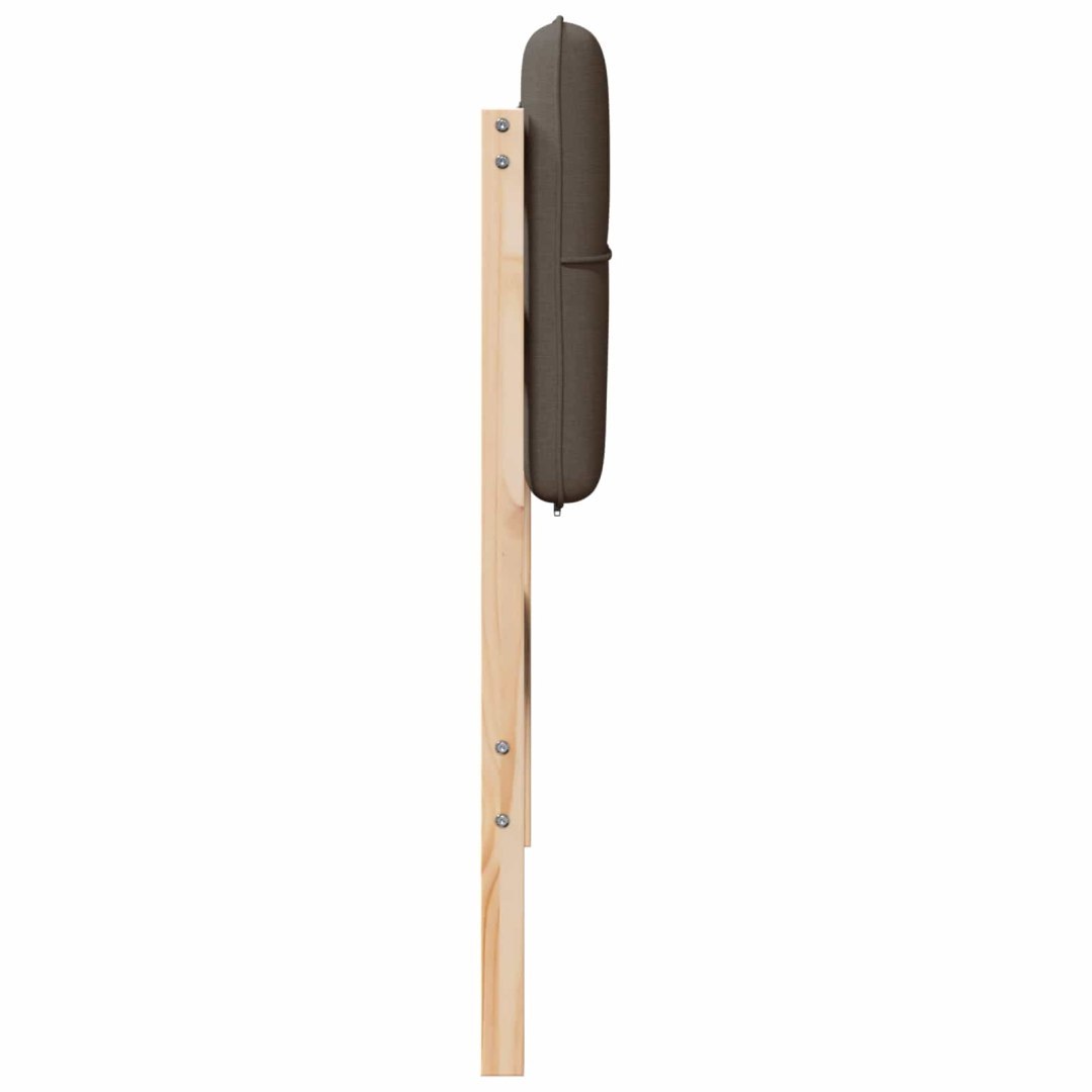 Tapicerowane wezgłowie Z zagłówkiem Brązowy i Taupe 80 cm