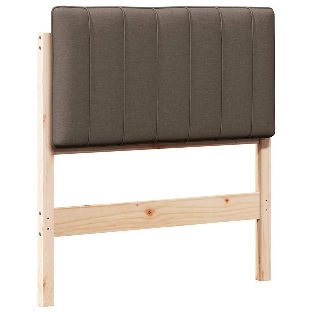 Tapicerowane wezgłowie Z zagłówkiem Brązowy i Taupe 80 cm