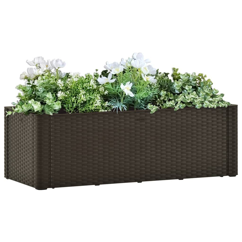 Podwyższona donica z systemem podlewania, mokka, 100x43x33 cm Lumarko!