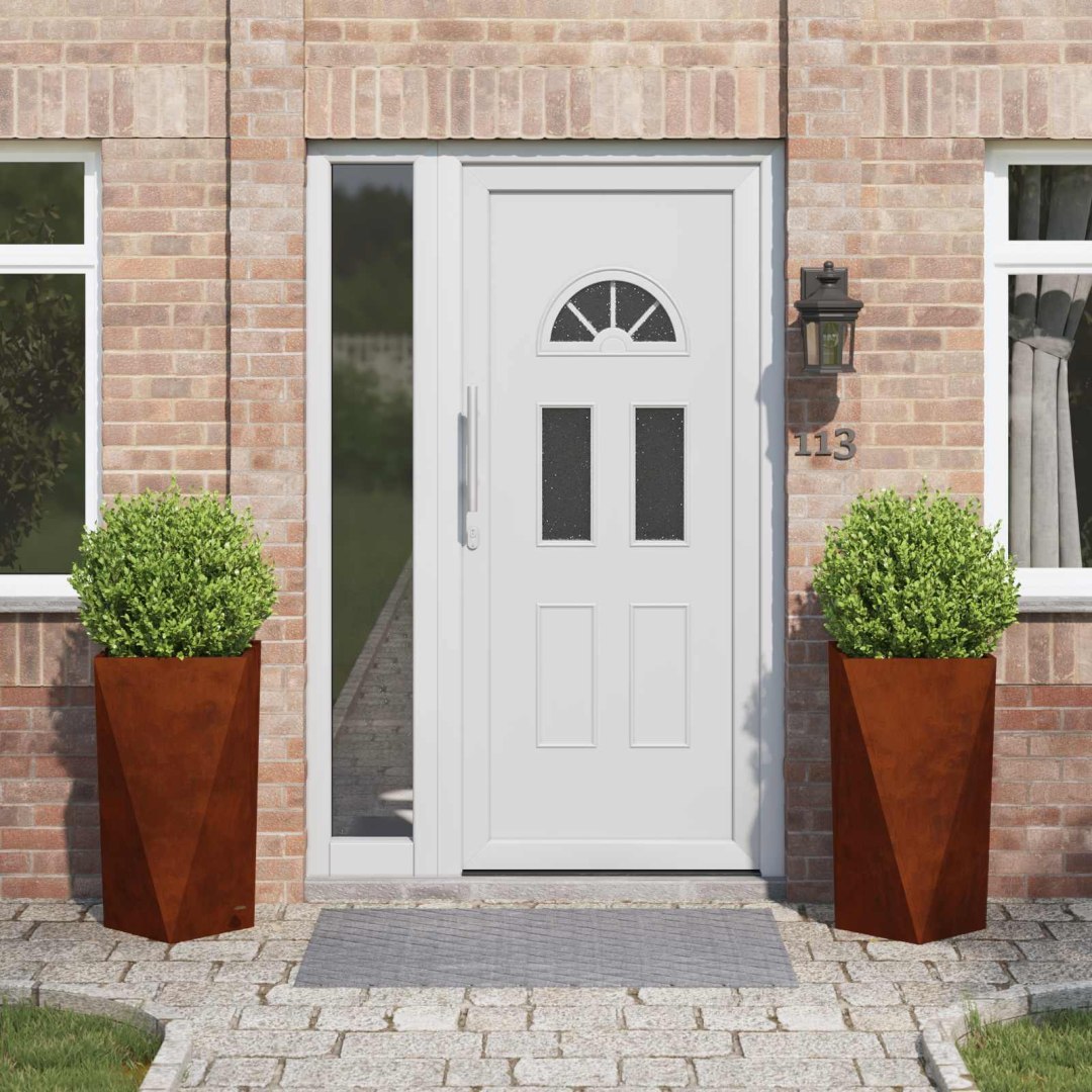 Donica 2 szt. Rdzawy 40 x 40 x 75 cm