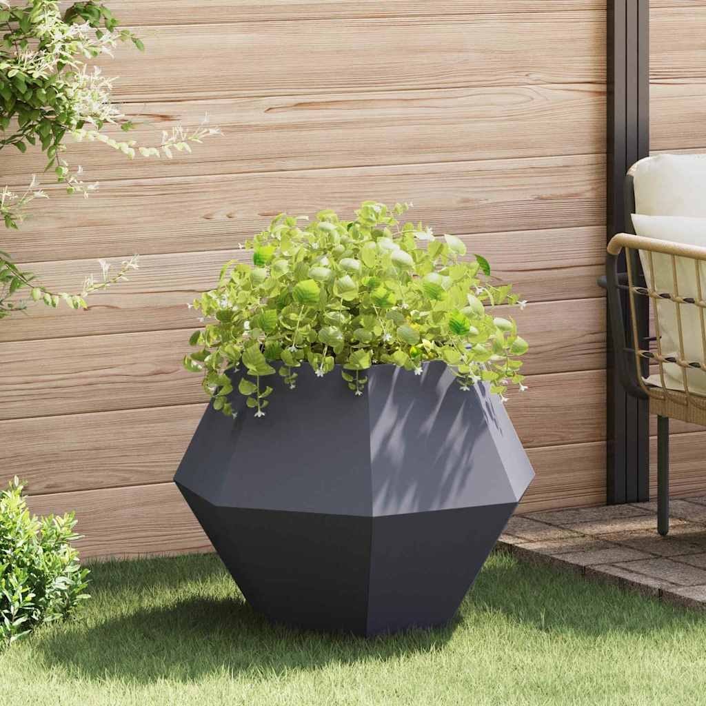 Donica antracytowy 75 x 75 x 60 cm Stal