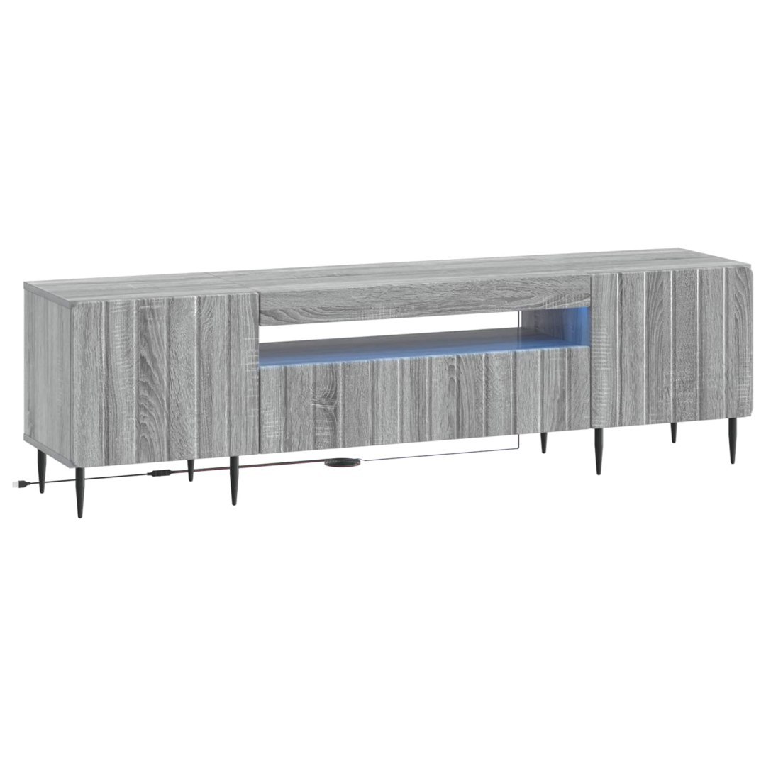 Szafka na Telewizor LED ZWOLLE 153 x 35 x 43 cm Szary Sonoma
