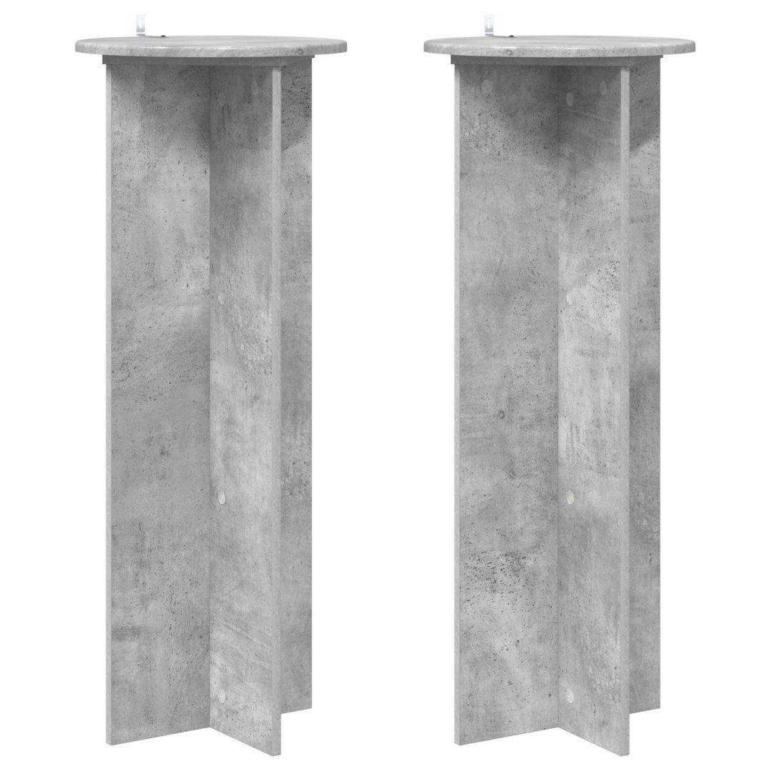 Stojak na rośliny 2 szt. Betonowy szary Ø40 x 100 cm