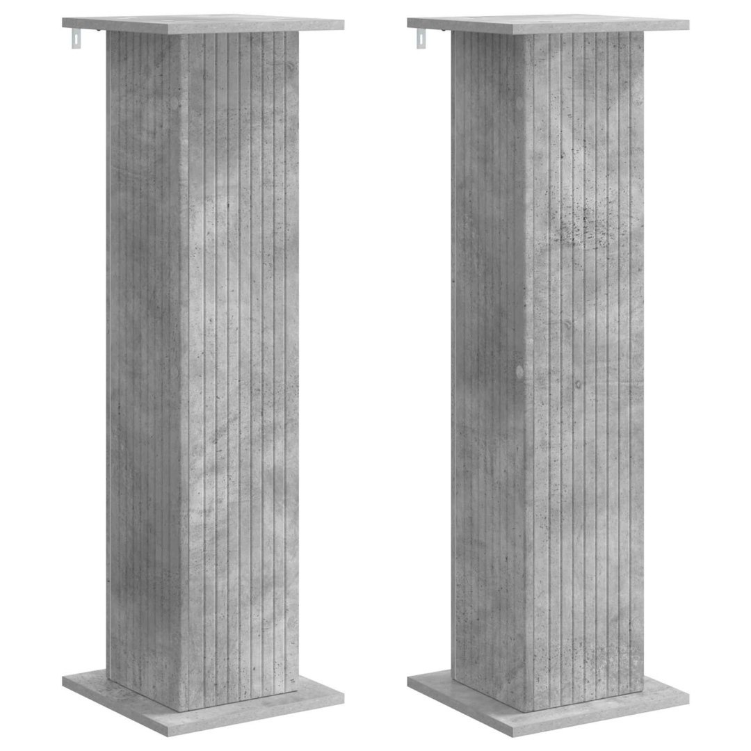 Stojak na rośliny 2 szt. Betonowy szary 30,5 x 30 x 100,5 cm