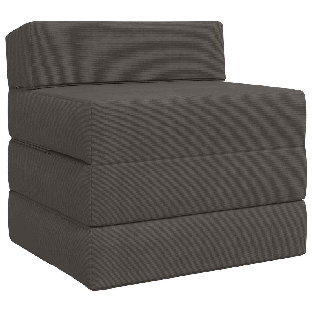 Składana Sofa Łóżko 2-osobowy ciemnoszary 70 x 60 x 63 cm