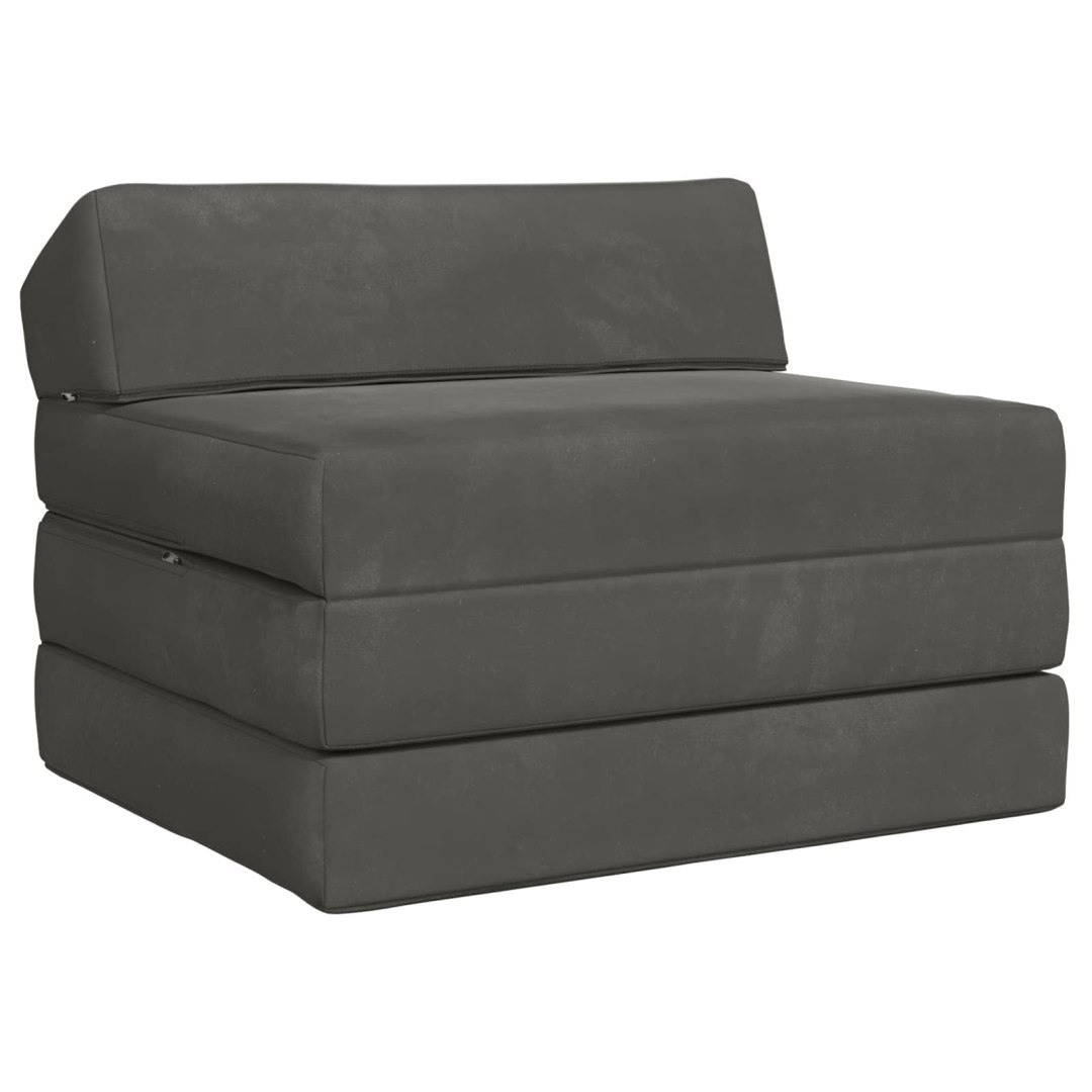 Składana Sofa Łóżko ciemnoszary 70 x 60 x 49 cm Welur