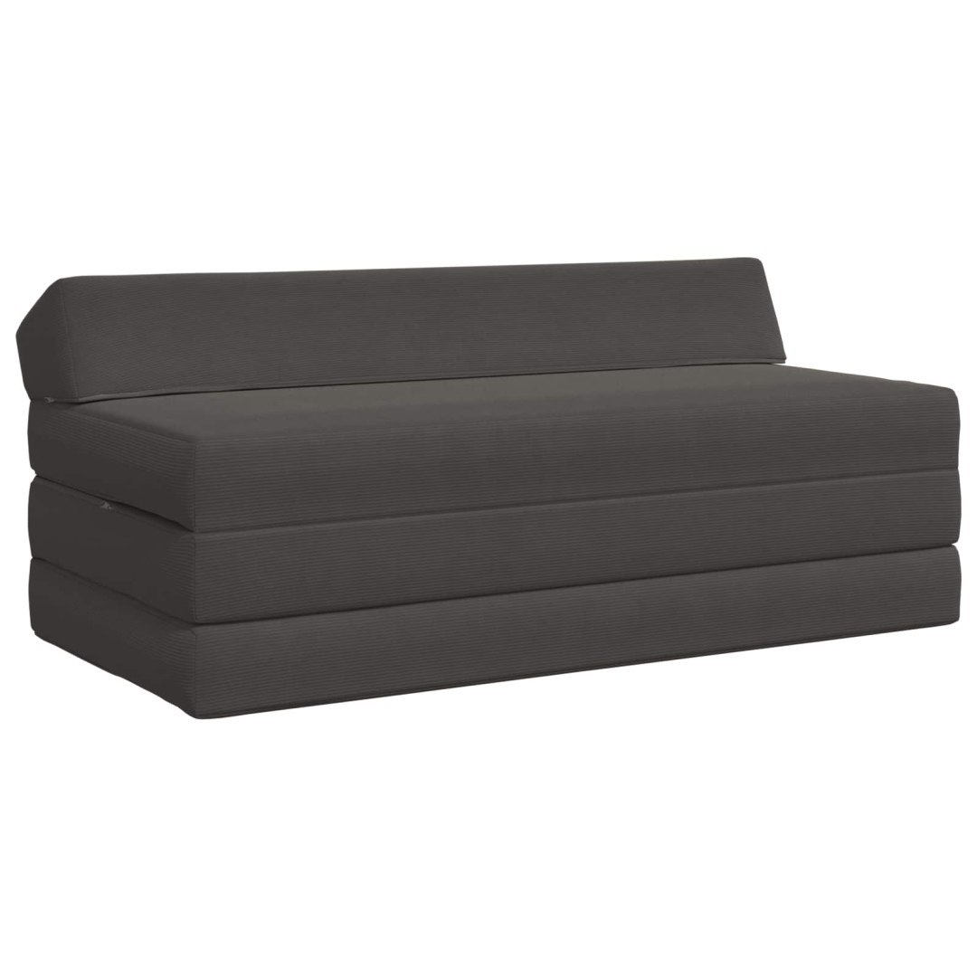 Składana Sofa Łóżko 2-osobowy ciemnoszary 120 x 60 x 49 cm