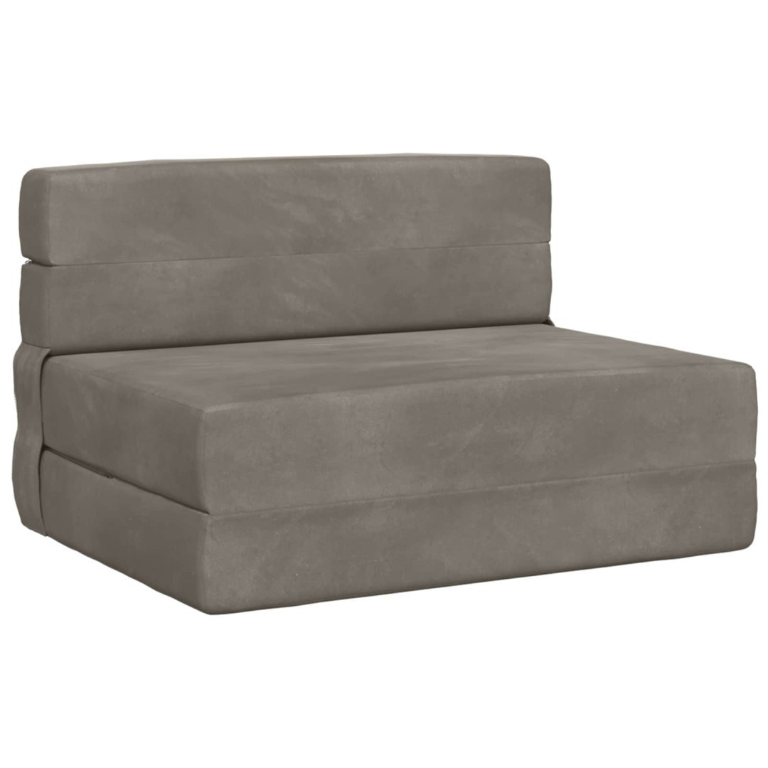 Składana Sofa Łóżko jasnoszary 70 x 72 x 60 cm tkanina
