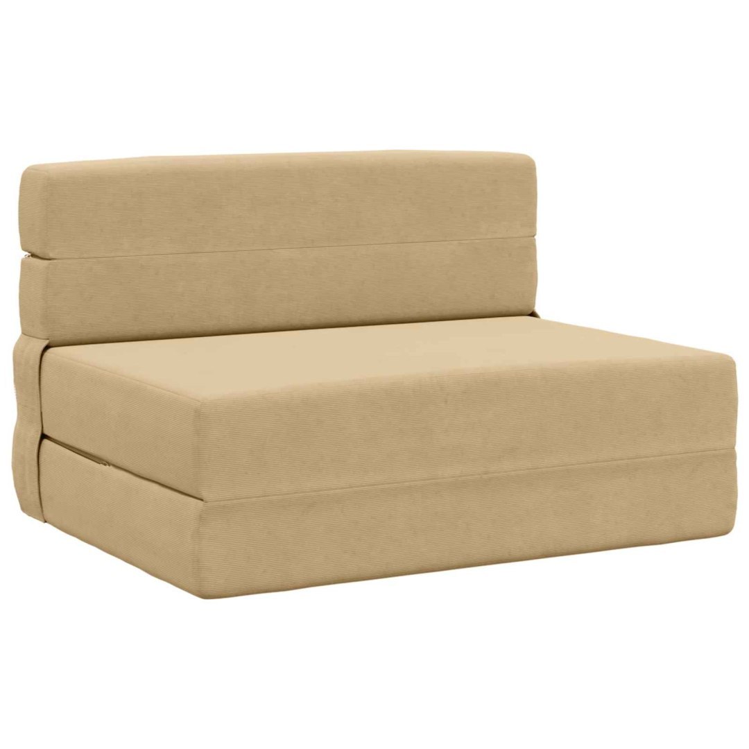 Składana Sofa Łóżko Zielono-szary 70 x 72 x 60 cm tkanina