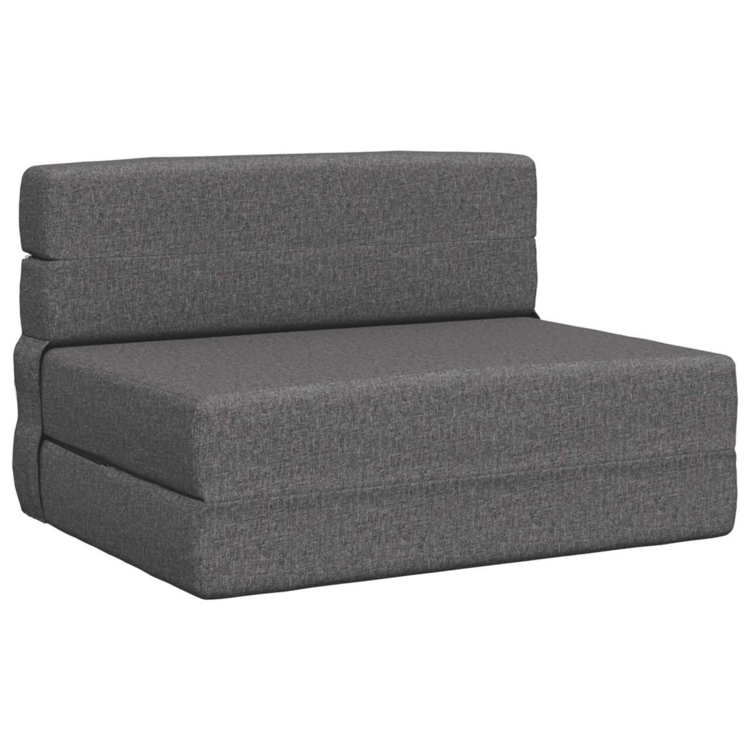 Składana Sofa Łóżko jasnoszary 70 x 80 x 60 cm tkanina