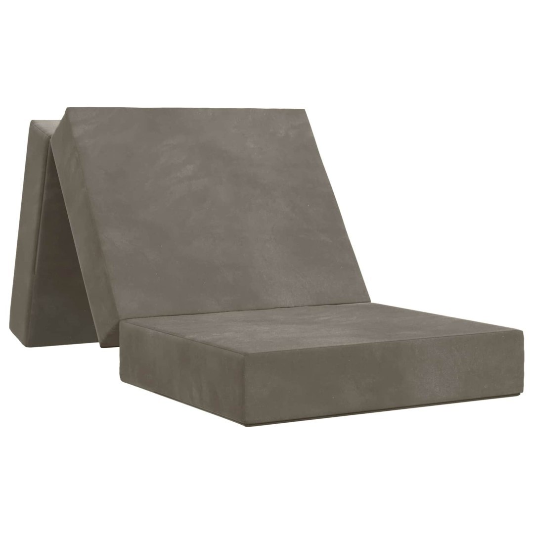 Składana Sofa Łóżko 90 x 63 x 45 cm jasnoszary
