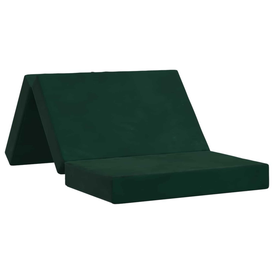 Składana Sofa Łóżko 100 x 67 x 45 cm Ciemnozielony