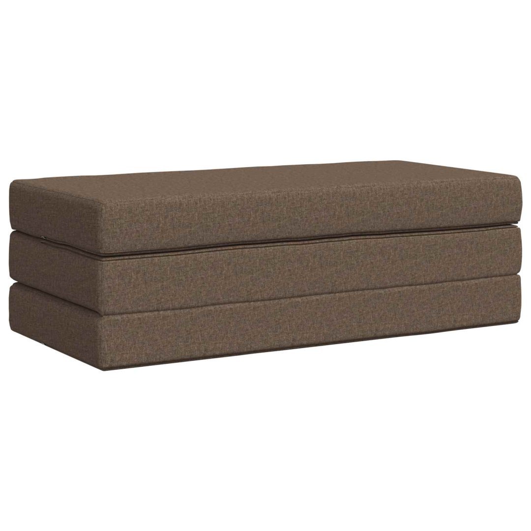 Składana Sofa Łóżko 160 x 67 x 45 cm Szarobeżowy