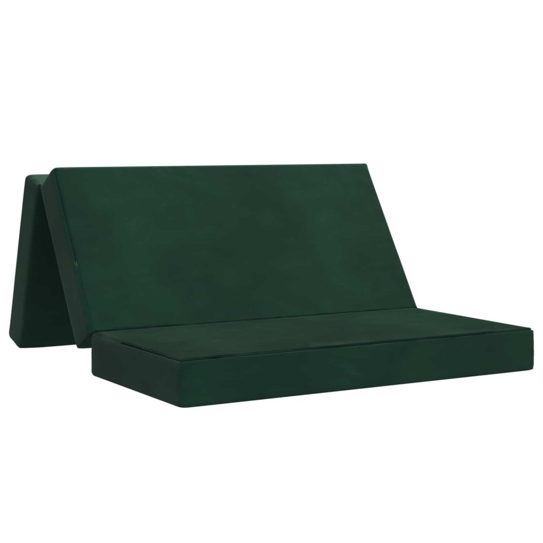 Składana Sofa Łóżko 160 x 67 x 45 cm Ciemnozielony
