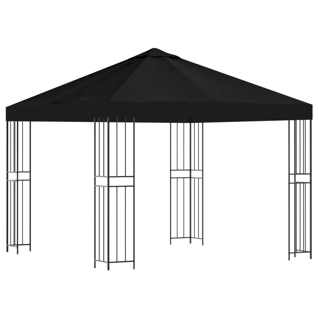 Altana 3 x 3 m Czarny Poliester i Stal 190 gsm