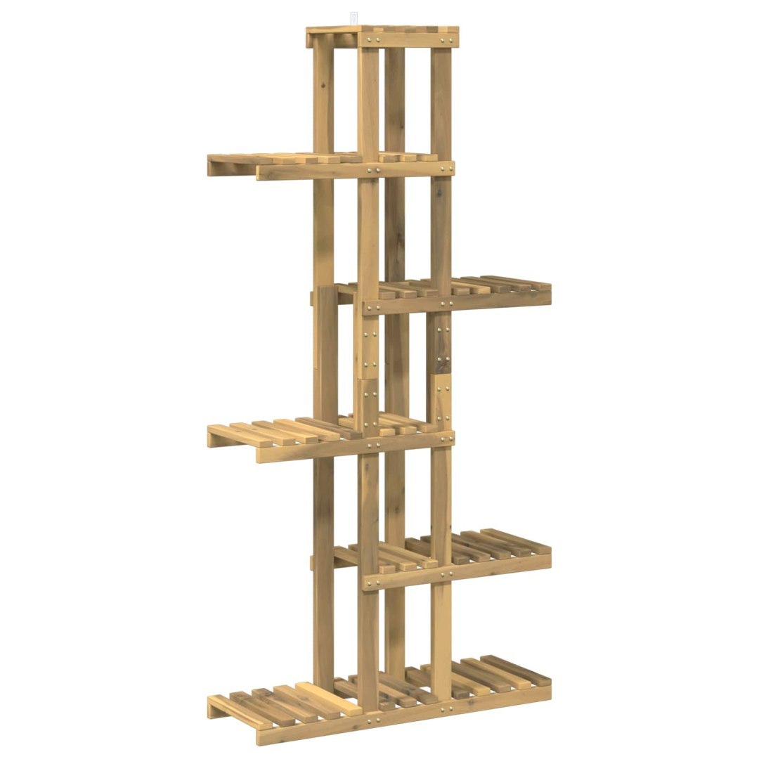 Stojak na rośliny Biały 68 x 23,5 x 140 cm Lite Drewno Akacji