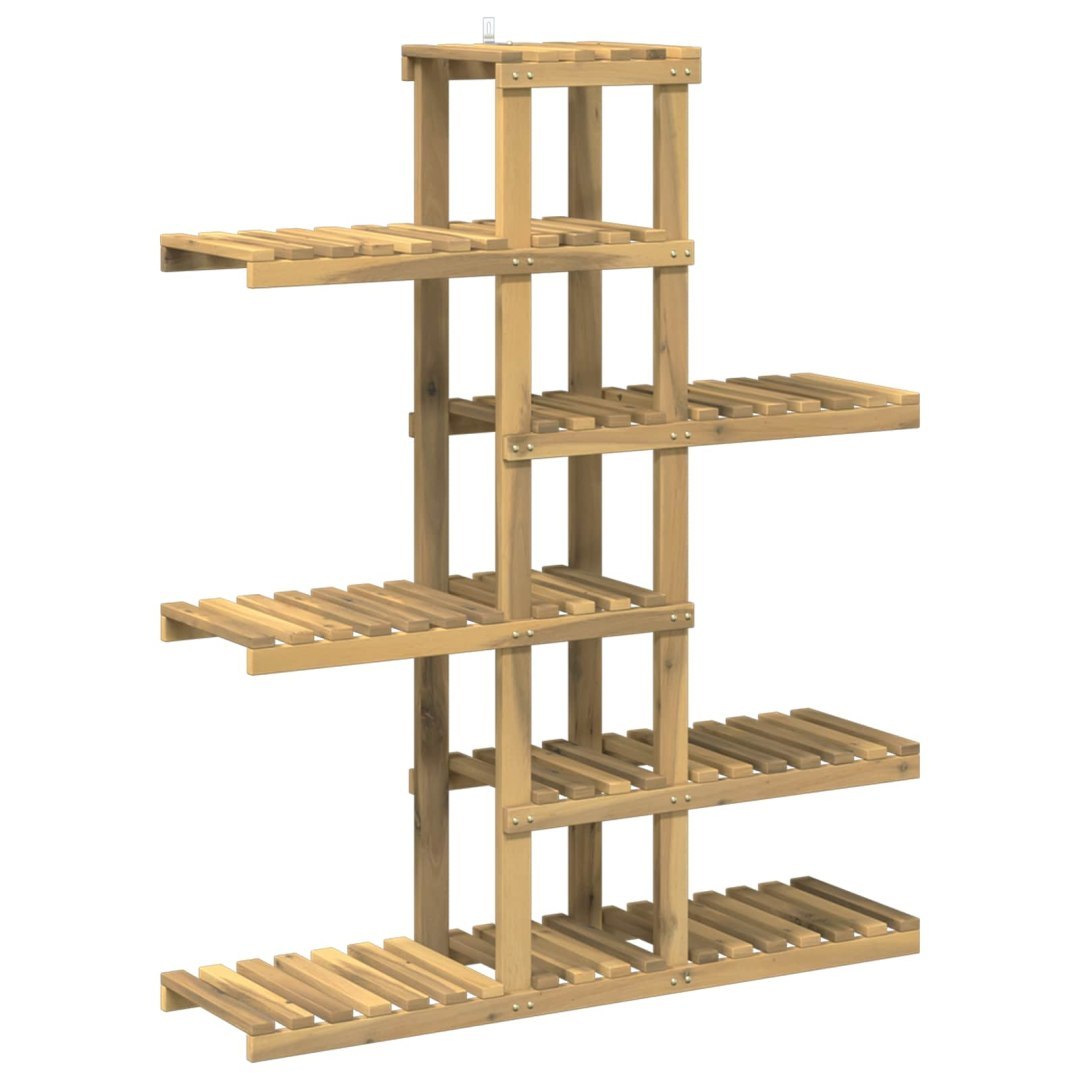 Stojak na rośliny Biały 93 x 25 x 114,5 cm Lite Drewno Akacji