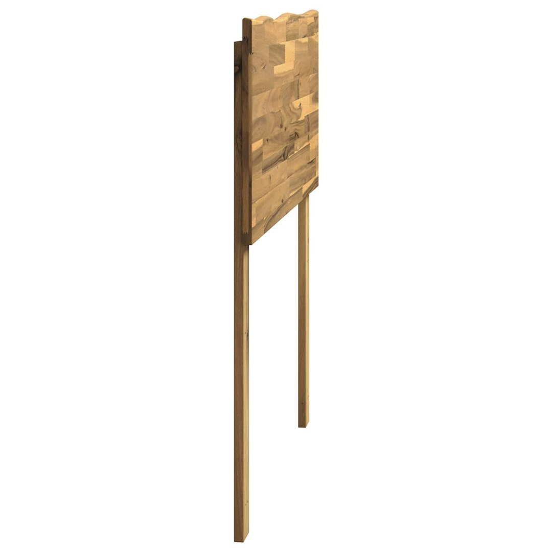 Zagłówek z naturalnym brzegiem ROSTOCK Biały 80 cm