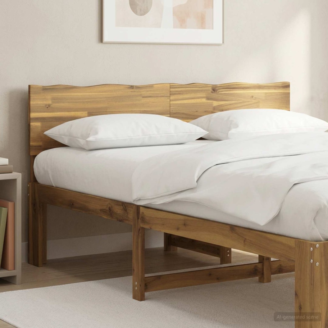 Zagłówek z naturalnym brzegiem ROSTOCK Biały 120 cm