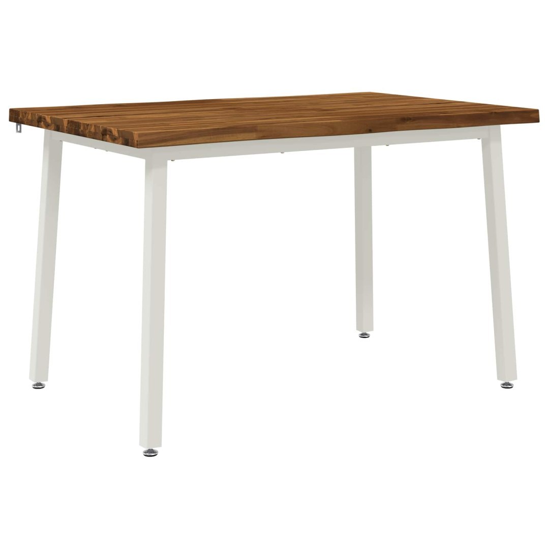 110 x 55 x 75 cm Lite Drewno Akacji Naturalne i białe