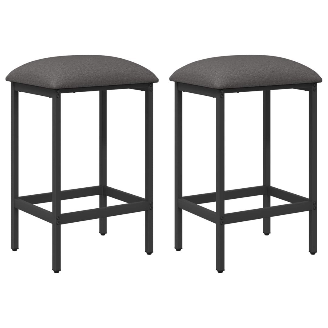 Stołek barowy 2 szt. jasnoszary 40 x 32 x 64 cm
