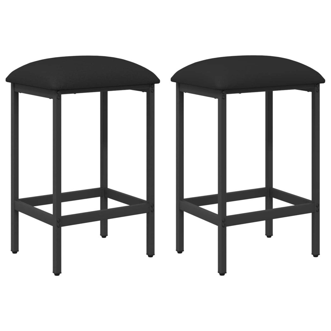 Stołek barowy 2 szt. Czarny 40 x 32 x 64 cm Drewno inżynieryjne