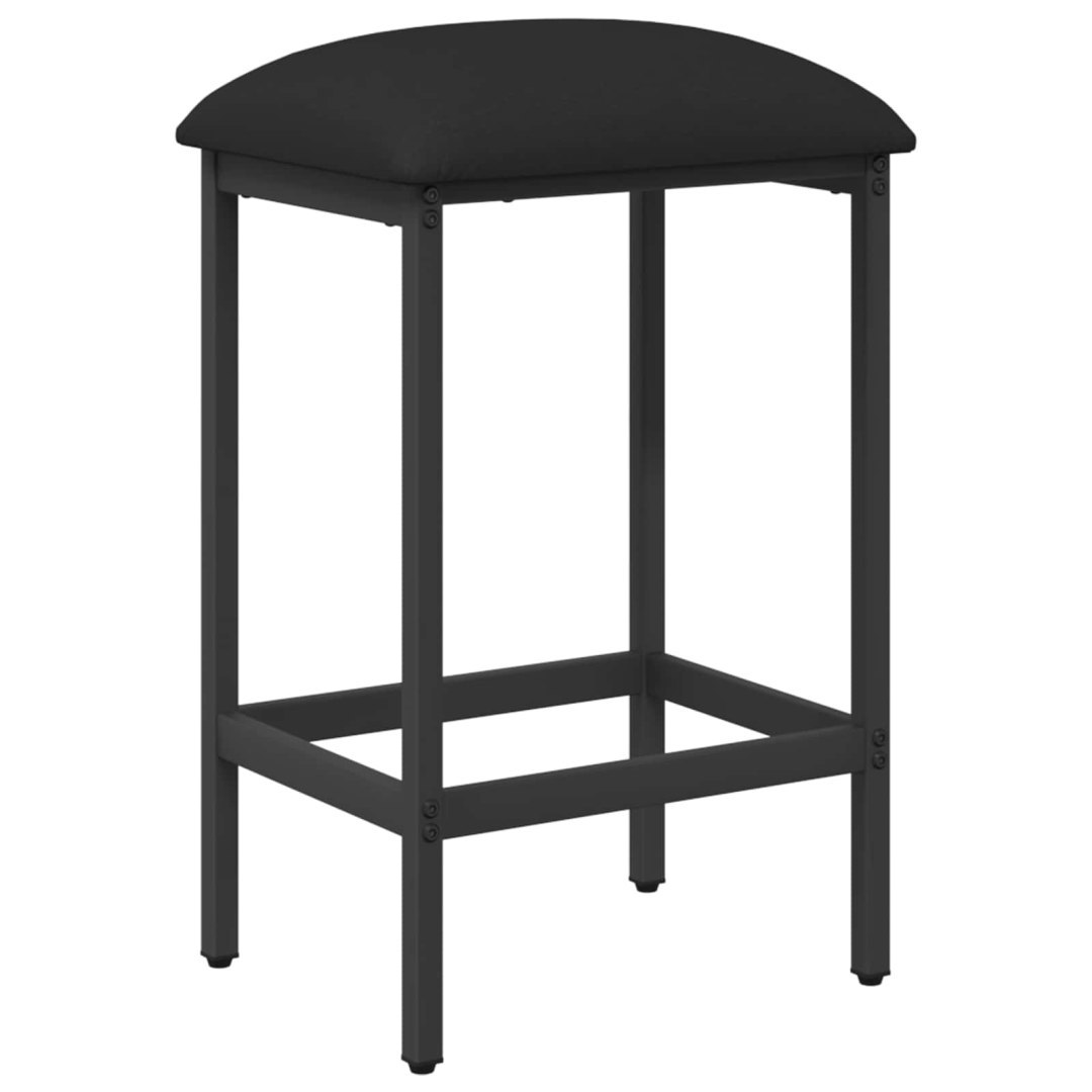 Stołek barowy Czarny 40 x 32 x 74 cm Drewno inżynieryjne