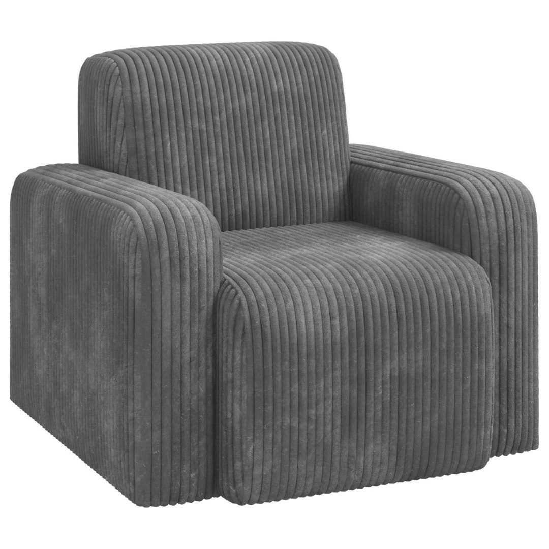 Fotel jasnoszary sztruks