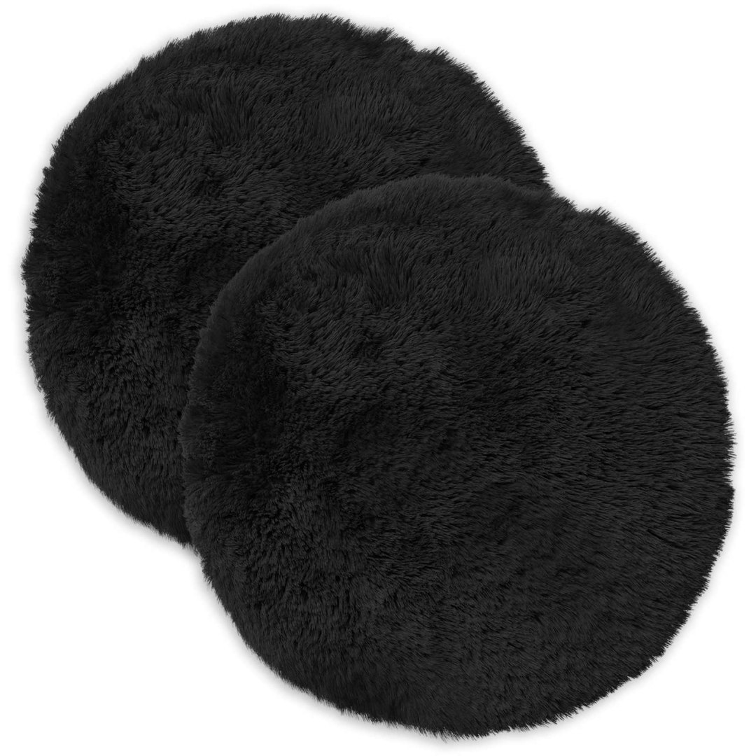 Poduszka z poduszką HEERLEN 2 szt. Czarny Fleece PV