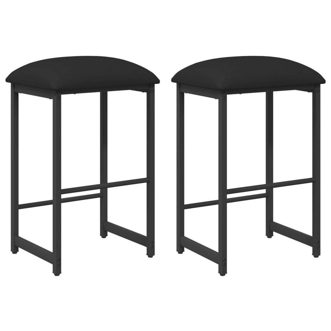 Stołek barowy 2 szt. Czarny 40 x 32 x 64 cm Drewno inżynieryjne