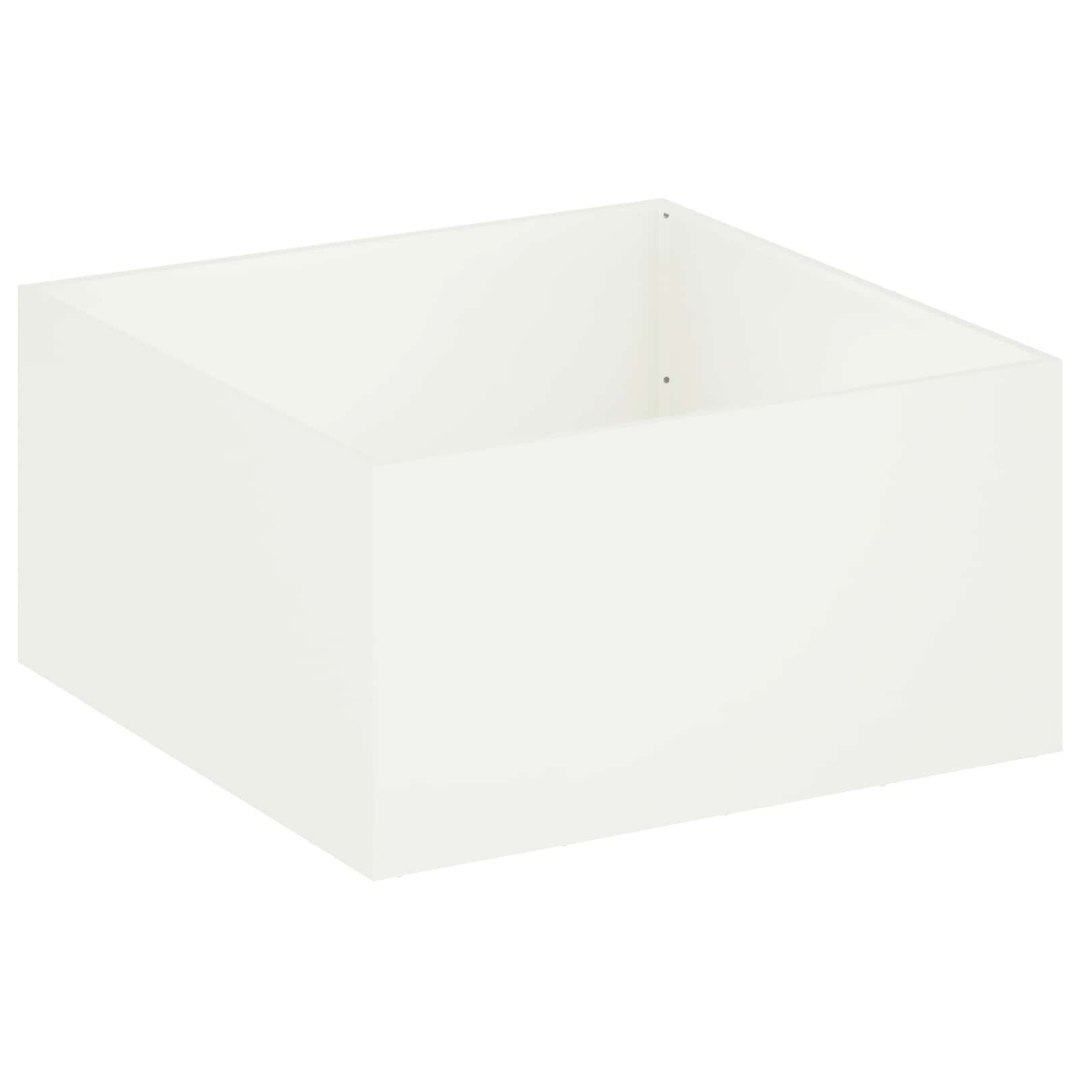Doniczka ogrodowa Biały 60 x 60 x 40 cm Stal zimnogięta