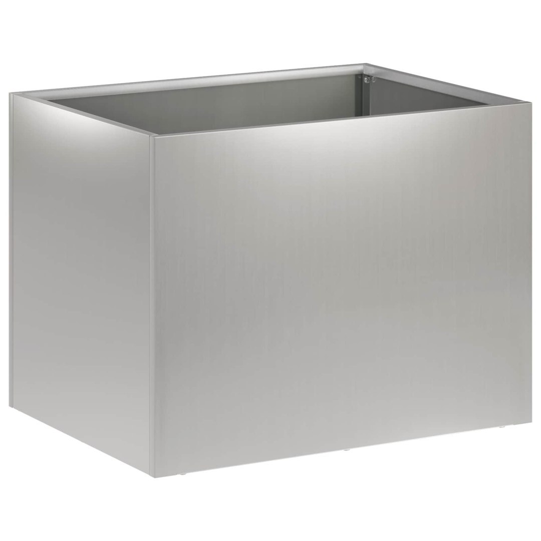 Doniczka ogrodowa srebrny 40 x 30 x 30 cm Stal ocynkowana