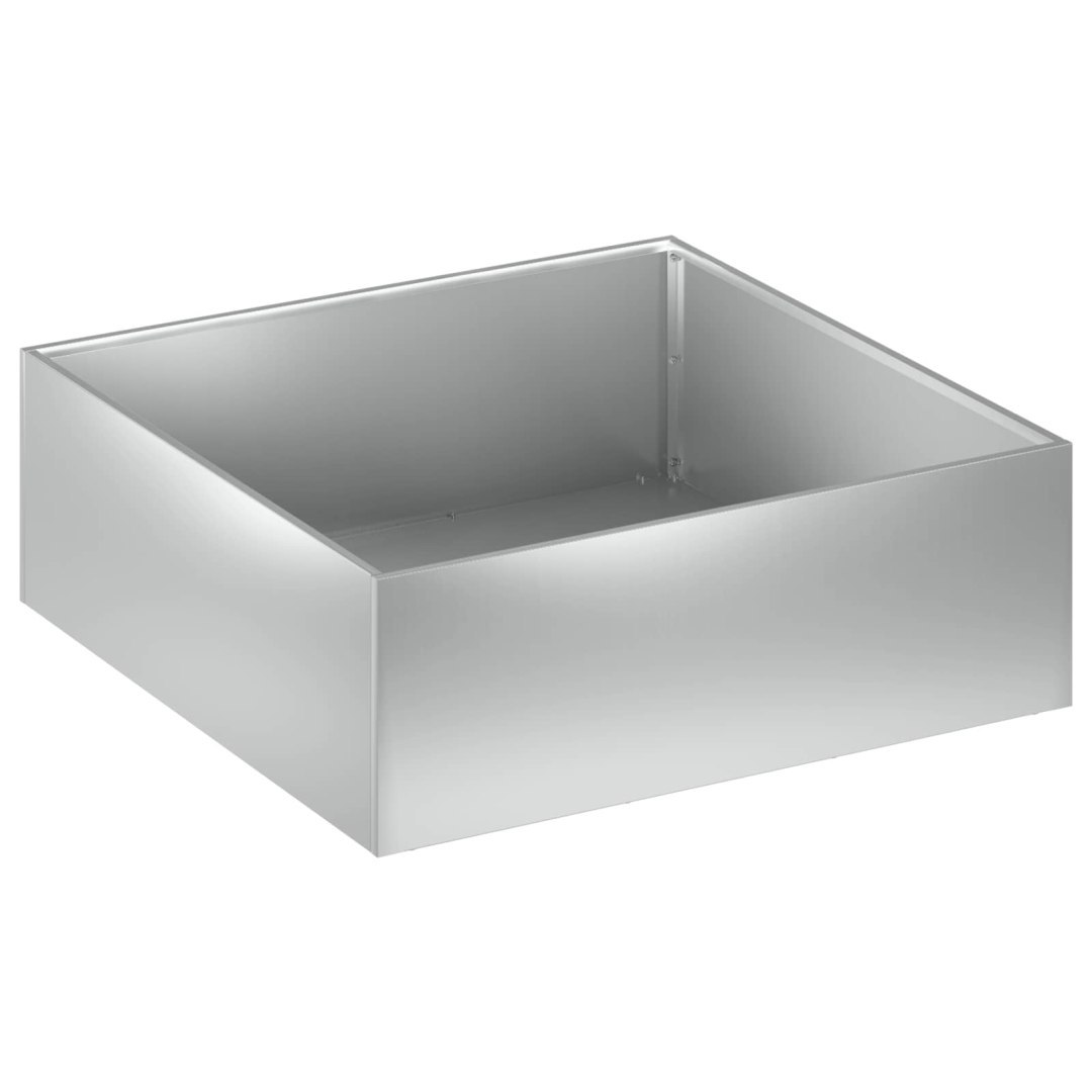 Doniczka ogrodowa srebrny 60 x 60 x 20 cm Stal ocynkowana