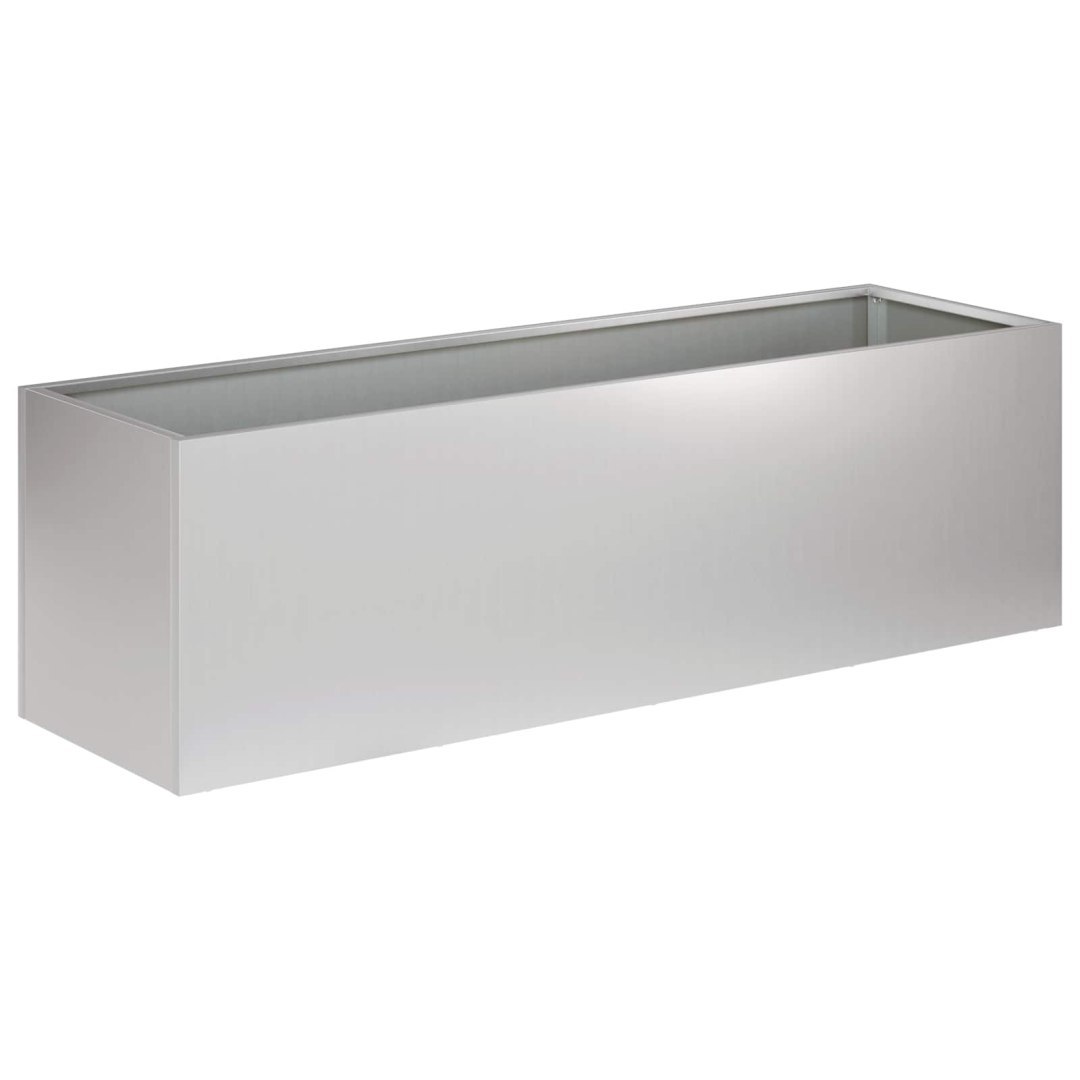 Doniczka ogrodowa srebrny 80 x 30 x 30 cm Stal ocynkowana
