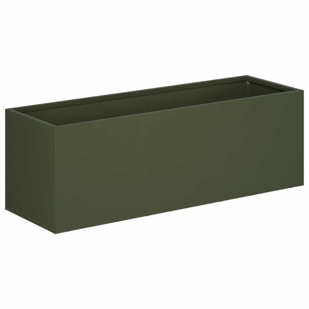 Doniczka ogrodowa 2 szt. Oliwkowy zielony 40 x 20 x 20 cm