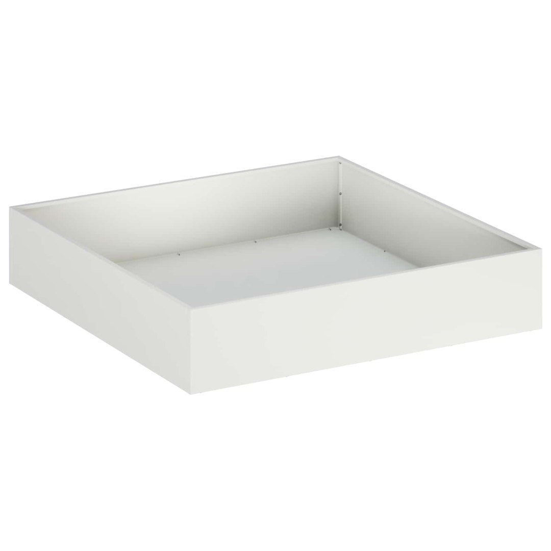 Doniczka ogrodowa Biały 80 x 80 x 20 cm Stal zimnogięta